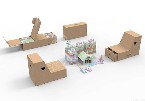 MUSE Design Awards Winner - Variable packaging for children's building blocks