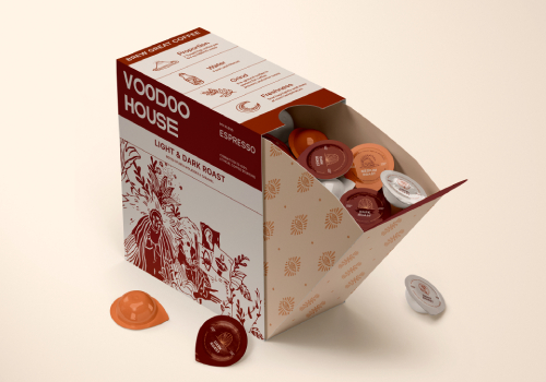 MUSE Design Awards - VOODOO HOUSE Mixed Blend Espresso Package Design