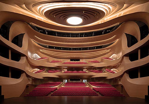 MUSE Design Awards Winner - Canal Grand Theatre of Yangzhou China (Interior) by Tongji Architectural Design Group Co . , Ltd