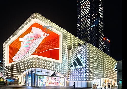 MUSE Design Awards Winner - Adidas Flagship Facade by Storeage-Group