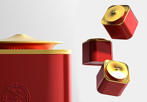 MUSE Design Awards Winner - Small red jar of Chinatea by Parabrand Design
