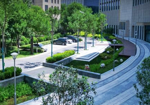 MUSE Design Awards Winner - Xi'an Airport International Business Center Landscape Design by Shanghai Gudi Landscape Planning and Design Co., LTD