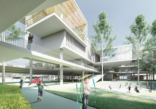 MUSE Design Awards Winner - Lecong No.2 Experimental Primary School, Foshan City, China by The Institute of Architectural Design & Research Shenzhen University / Yuanism Studio