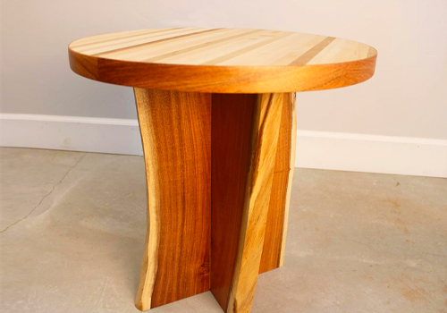 MUSE Design Awards - Side Table With Live Edge X Base