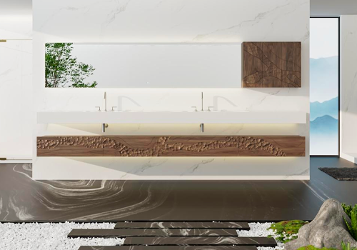 MUSE Design Awards Winner - Mountain River Landscape Bathroom Vanity by Guangdong 1858 Home Co.