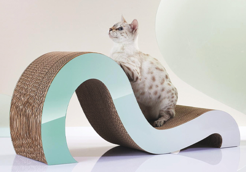 MUSE Design Awards Winner - Mint! Mint! Cat Scratcher and Stretching Board by Fluffy Kingdom LLC