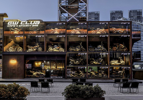 MUSE Design Awards Winner - EW Club - A Motorcycle-Themed Whiskey Bar by Super Nature Lab 