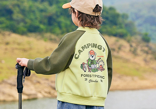 MUSE Design Awards - Mountain Bear Printed Baseball Jacket