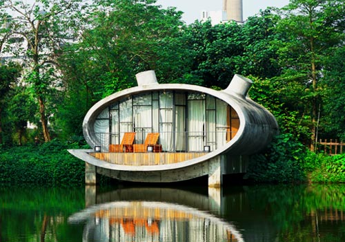 MUSE Design Awards Winner - An egg-shaped holiday cottage on the Pearl River in China by shunde polytechnic