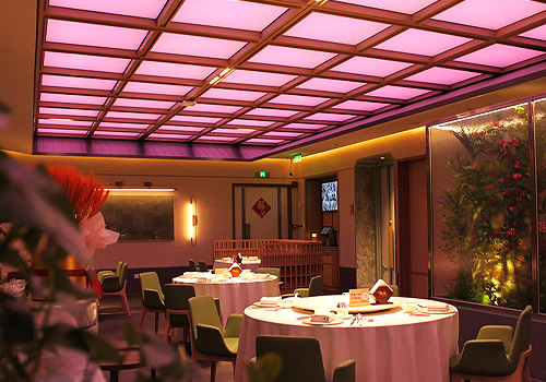 MUSE Design Awards Winner - Illuminated Ceilings of Seventh Son Restaurant  by Huanguzhidao (HG) Lighting Technology Co., Ltd.