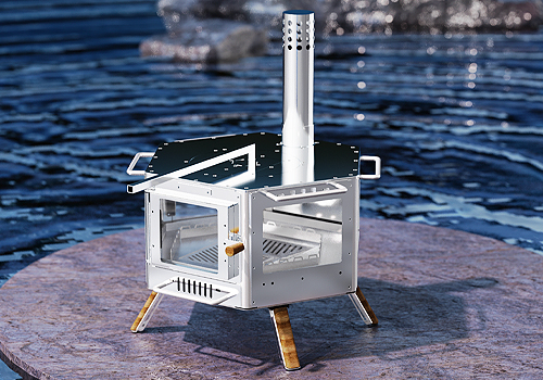 MUSE Design Awards Winner - Stainless steel firewood stove by Chen Jun