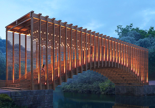 MUSE Design Awards Winner - InkSail Pavilion Bridge  by Zengyihai Architecture Studio, China Construction Fifth Engineering Division Corp. Ltd