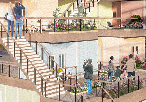 MUSE Design Awards Winner - Low-Cost Modular Housing for Gulfport’s Artist Community by Shuyan Zhang, Jiahui Qiu, Sin Chuen Cheng, Xile Zhang, Yishu Yu