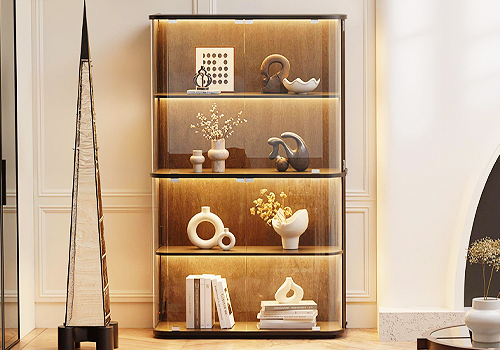 2026 MUSE Design Awards Winner - Rounded-Corner Glass Display Cabinet by Shenzhen VISIMI Trading Co.,Ltd