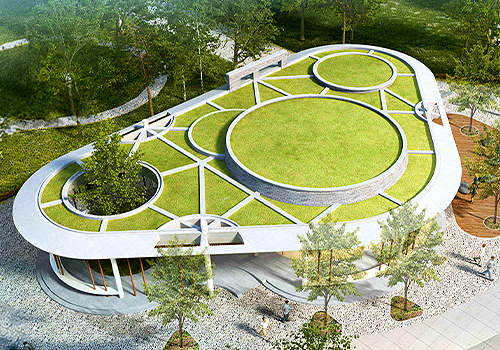 2026 MUSE Design Awards Winner - Rhythm of the Oasis: A Greenbelt Café by Quanzhou Vocational and Technical University