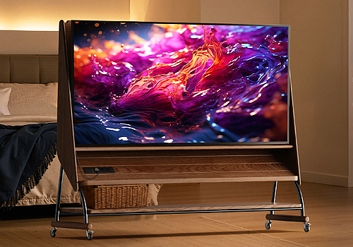 2026 MUSE Design Awards Winner - Solid Wood Mobile TV Stand by Shenzhen Yaqi Furniture Co., Ltd.