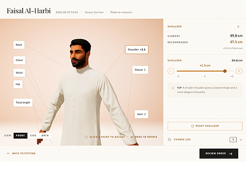 2026 MUSE Design Awards Winner - SmartTailor : Body–Garment Digital Twin for Made-to-Measure by VRISM