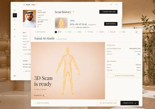 2026 MUSE Design Awards Winner - SmartTailor : A Connected System for Made-to-Measure Thobes by VRISM