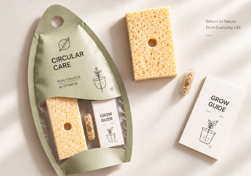 2026 MUSE Design Awards Winner - CIRCULAR CARE — A Sponge Designed for a Second Life by Jinping Jiang