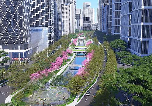 2026 MUSE Design Awards Winner - Landscape of the Northern Section of the Central River by Shenzhen Hope Design Co.,Ltd.