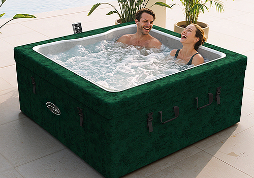 2026 MUSE Design Awards Winner - Carrara Square Smart Wave Spa – Green Marble by Bestway Inflatables & Material Corp.