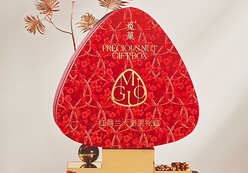 2026 MUSE Design Awards Winner - Red Gladiolus Wreath Special‑Large Nuts Gift Box by Guangzhou Miguo Food Co., Ltd.