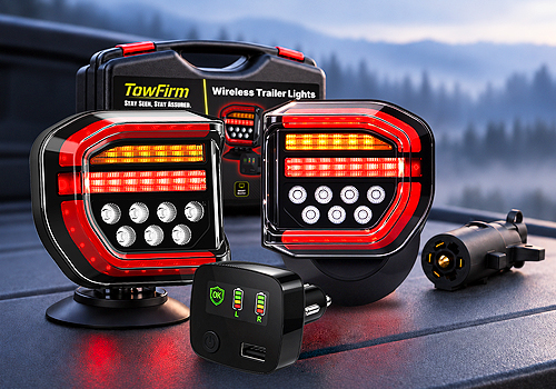2026 MUSE Design Awards Winner - Towfirm Wireless Trailer Lights Magnetic with In-Cab Monitor by Towfirm Technology Limited