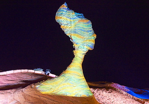2026 MUSE Design Awards Winner - Yehliu Night Tours: Tidal Art Gallery · Dual Queens' Legacy by Wenweitalk