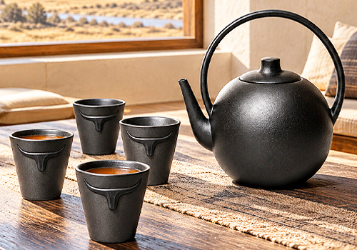 2026 MUSE Design Awards Winner - MUJING Highland Black Pottery Tea Set by Hangzhou Arts and Crafts Museum