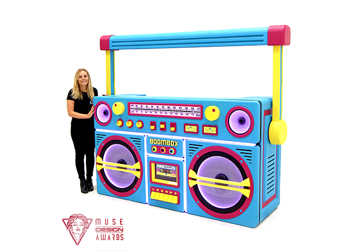 Event Prop Hire Takes Home Rose Gold Awards For 'Boombox' - Themed DJ Booth & Drinks Bar! 