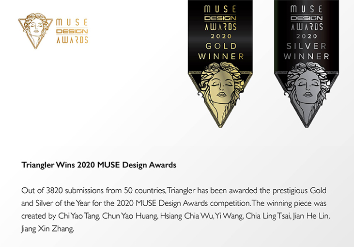 Triangler Co., Ltd. Awarded Gold & Silver Distinctions In the 2020 MUSE Awards Competition!