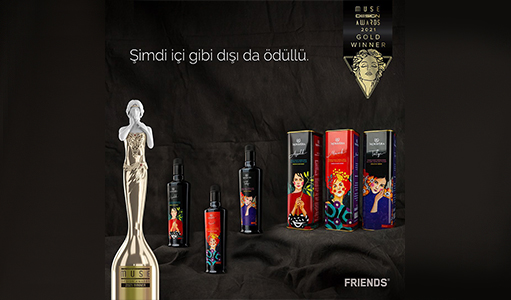 FRIENDS Advertising’s packaging design for Nova Vera olive oils wins a Gold MUSE Award!