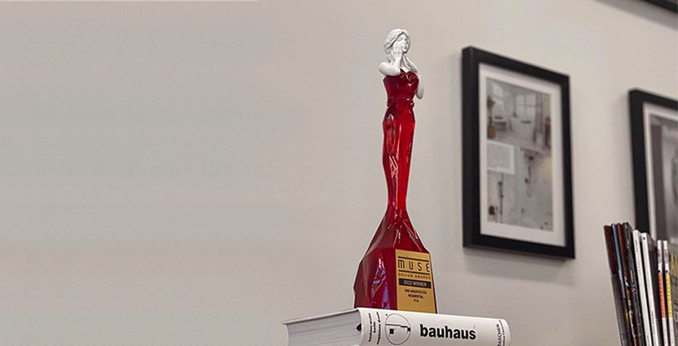 Finally, our long-awaited MUSE Design Awards trophy and certificate is here!