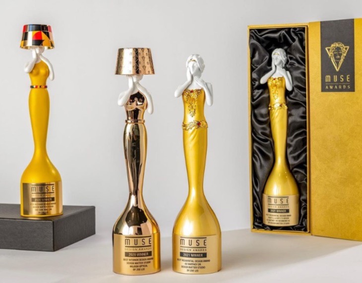Dexign Matter Studio Commemorates Win with 4 Glamorous Statuettes!