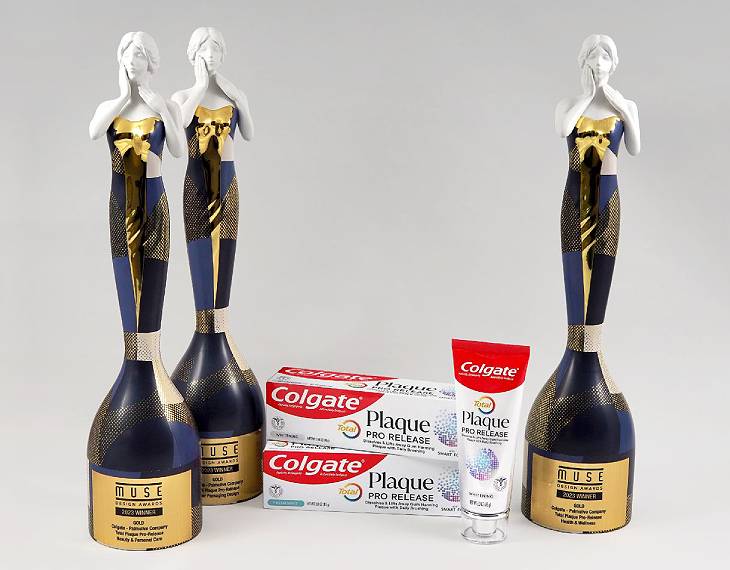 Colgate's Total Plaque Pro has been awarded THREE Gold at 2023 MUSE Design Awards!