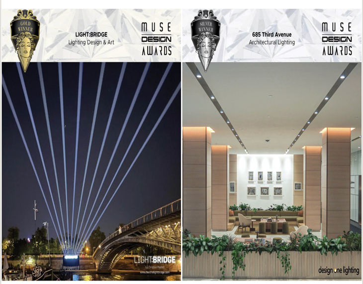 Design One Lighting just scored big at the 2024 MUSE Design Awards, winning Gold and Silver Award!