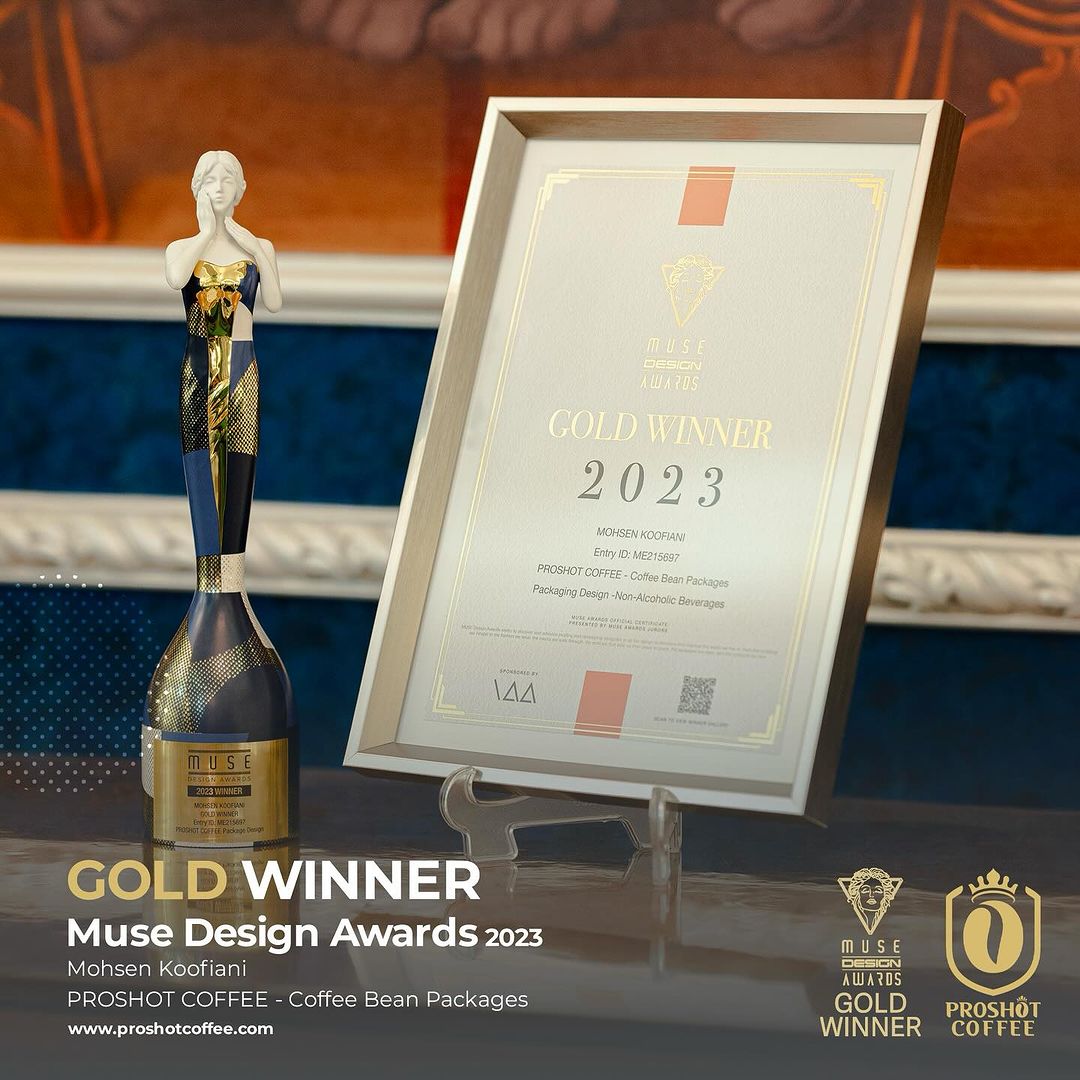 MUSE Design Awards Winner - Proshot Coffee is a gold winner! 