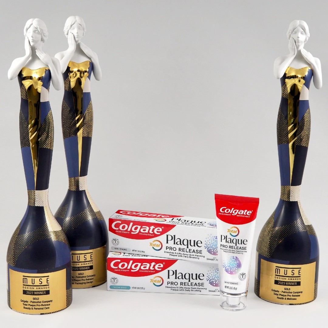 MUSE Design Awards Winner - Colgate's Total Plaque Pro Release won THREE gold MUSE Design Awards!