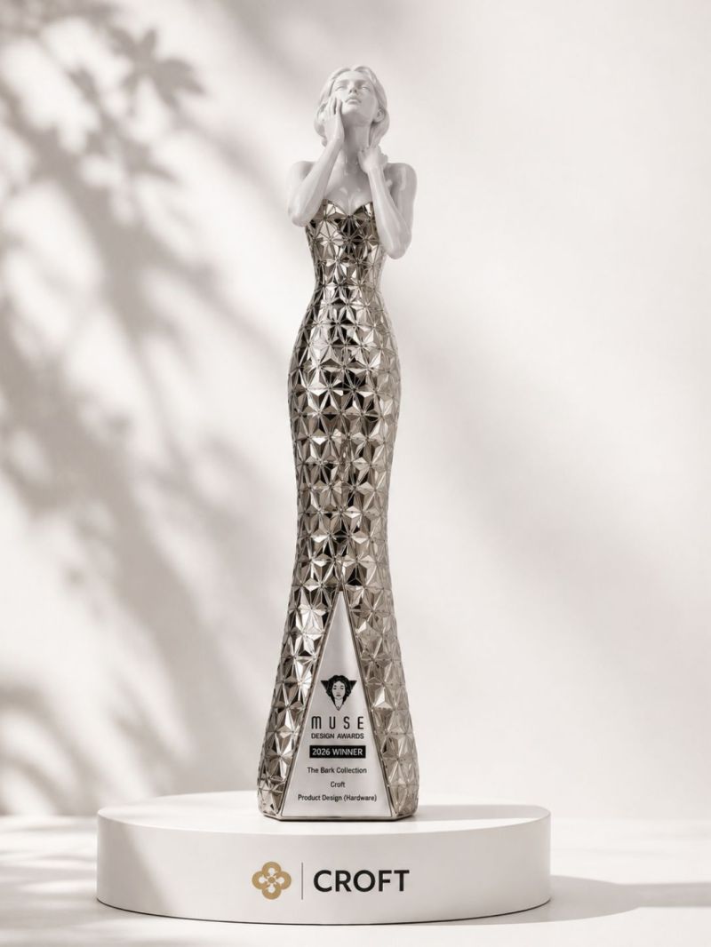 MUSE Design Awards Winner - Croft's MUSE Design Awards Statue has Officially Arrived!